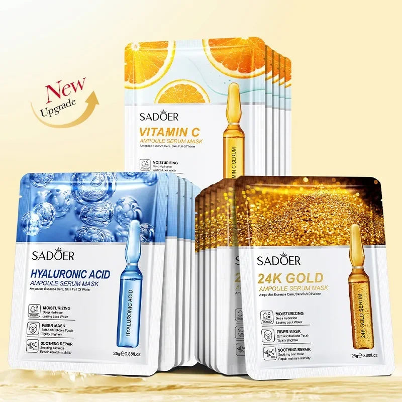 24K Gold Hyaluronic Face Mask Set